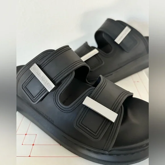 Alexander McQueen Buckle Slide Sandals Black Men’s EU 40 - Picture 4 of 5